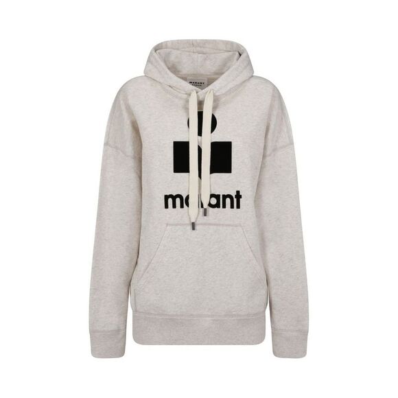 Marant Etoile Logo-print Hoodie Women Gray Sweaters